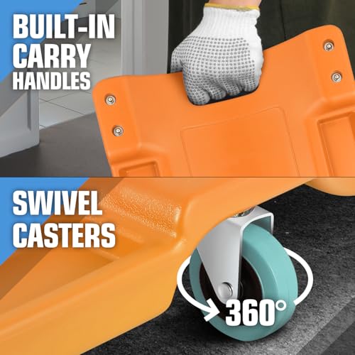 Low Profile Automotive Creeper with Padded Headrest, Red U80837