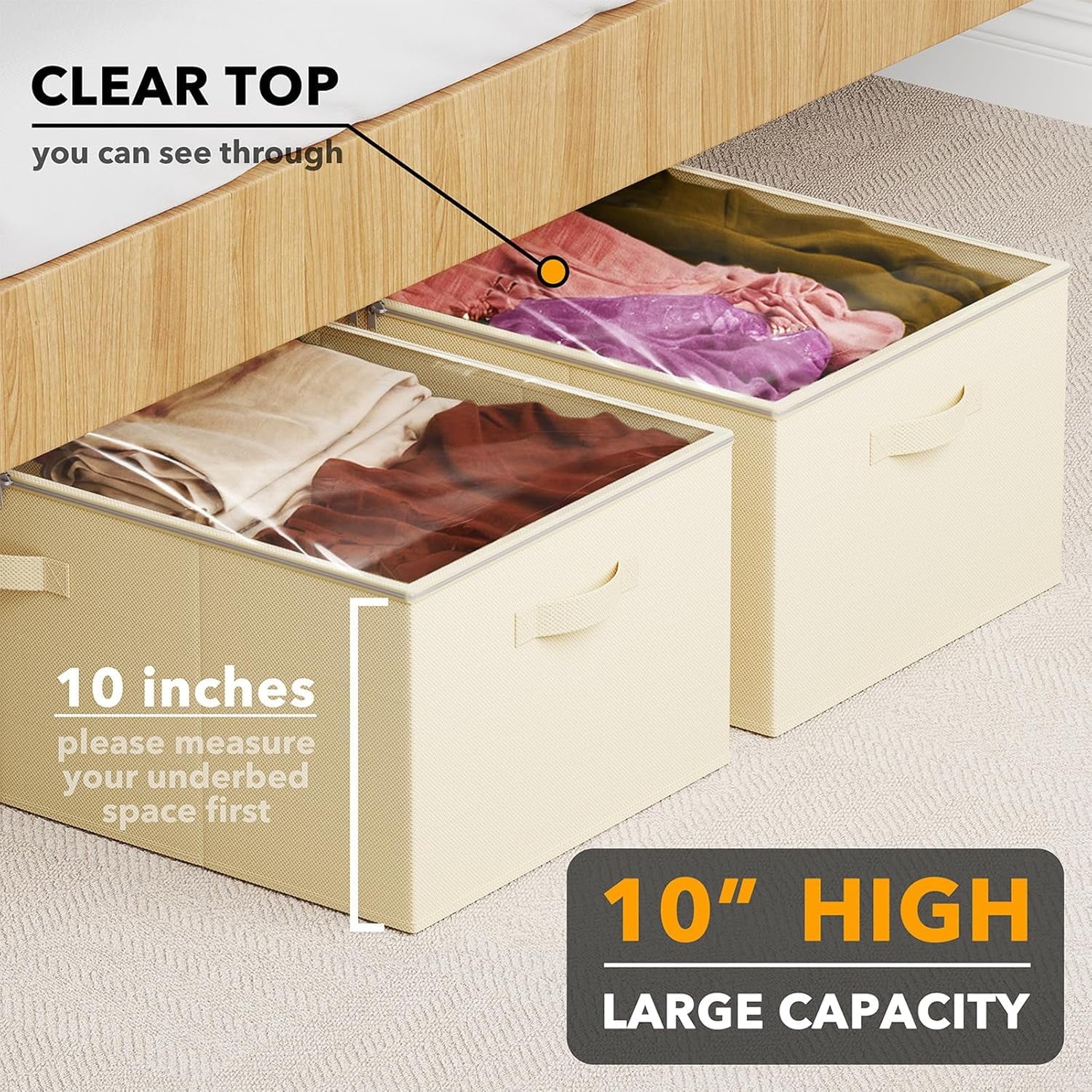 Under Bed Storage Containers with Lids, 2 Pack O592058