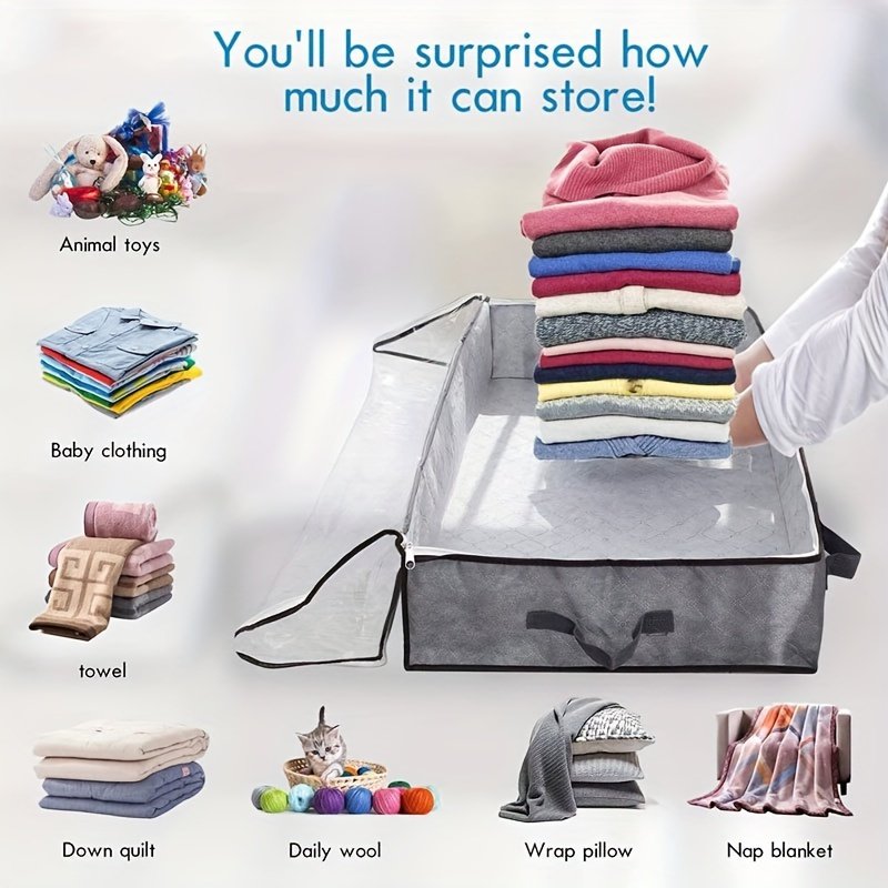 Heavy-Duty Underbed Storage Bags with Handles, Large Capacity X96867