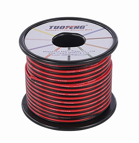 18 AWG Silicone Wire 20 ft, Black and Red, Flexible Hook Up Cable G465979