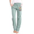 Women Leggings Yoga Loose Pants with Pockets Elastic High Waist Paper Bag Pants Linen Pants Business Casual