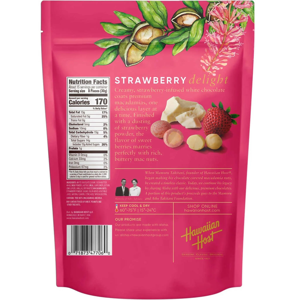 Macadamia Nuts Paradise Collection, Strawberries & Cream, 16 oz O83828