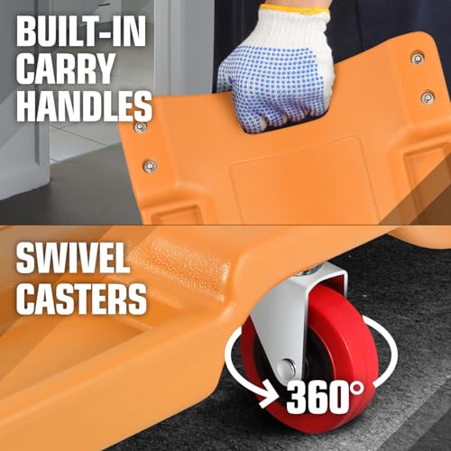 Low Profile Automotive Creeper with Padded Headrest, Red U80837