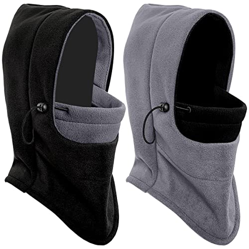 2 Pack Balaclava Ski Mask,Winter Warm Fleece Hat for Cold Weather,Windproof Neck Warmer Snow Gear for Men & Women