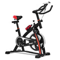 Indoor Bike Trainer Exercise Bicycle Fitness Cycling Smooth Belt Driven with Bottle Holder LED Display for Home Weight Loss Fitness Equipment