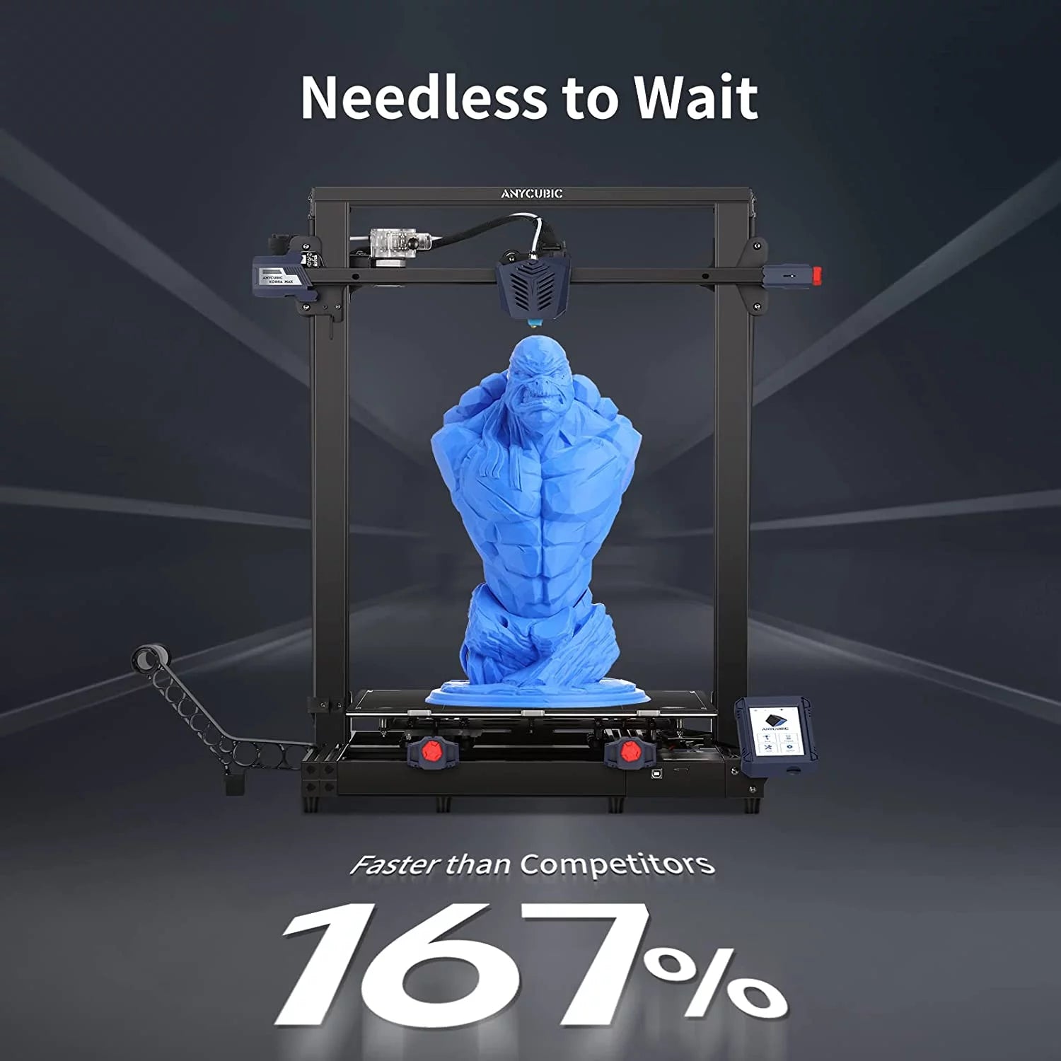 FDM 3D Printer with Smart Auto Leveling, 1 kg PLA M51833