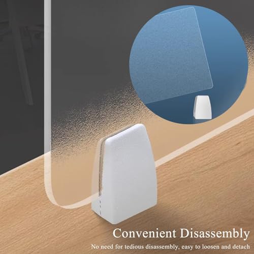 Acrylic Free Standing Privacy Screen, Desk Divider for Home & Office, 80x30cm T817