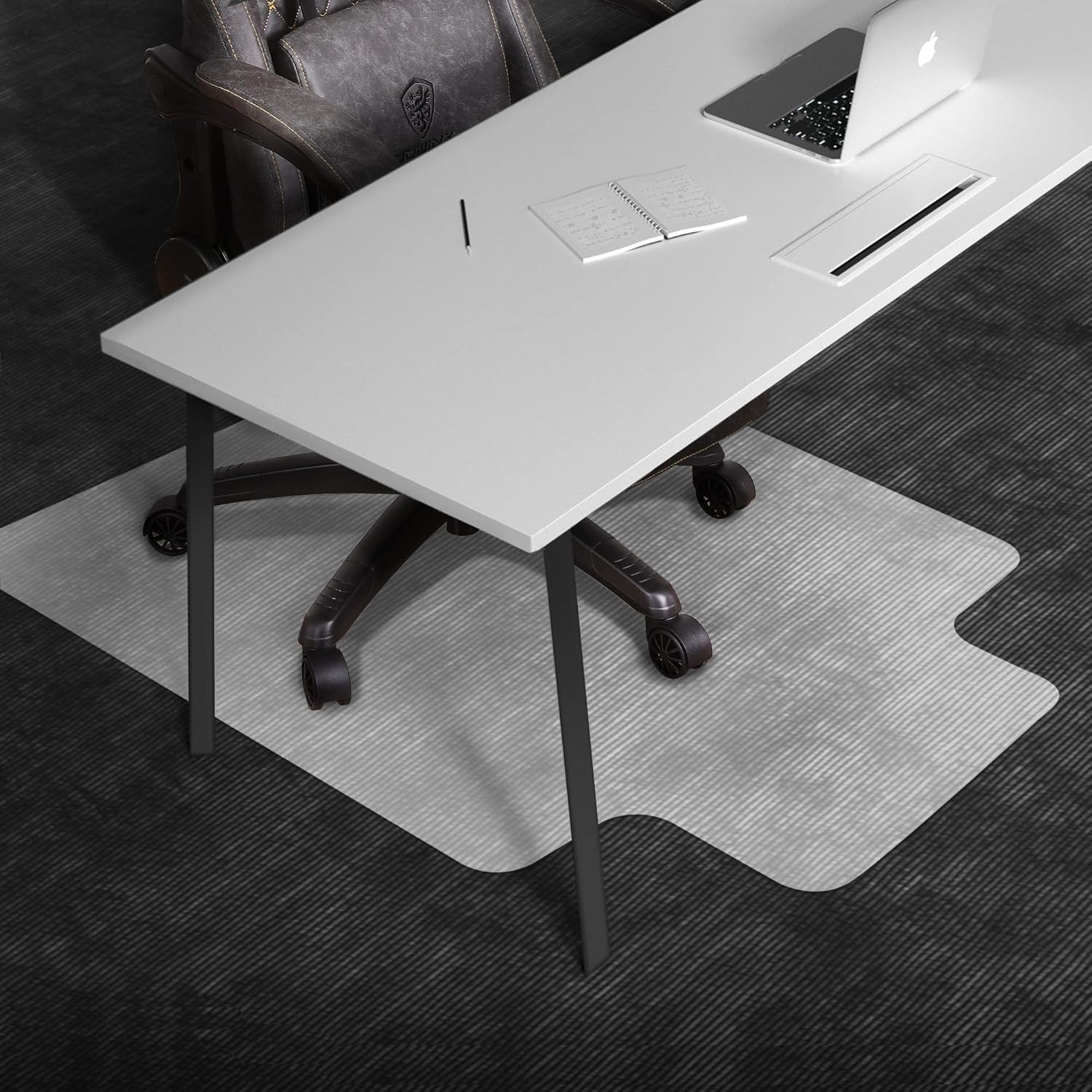 Office Chair Mat for Hardwood Floor, Desk Chair Protector for Hard Floors, Rolling Chair Plastic Mat for Tile Floor, Computer Chair Clear Mat with Lip (36" x 48") P490257