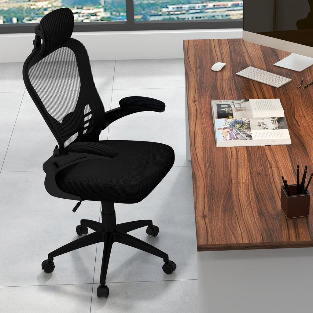 Ergonomic Mesh Office Chair with Adjustable Headrest and Lumbar Support X53350