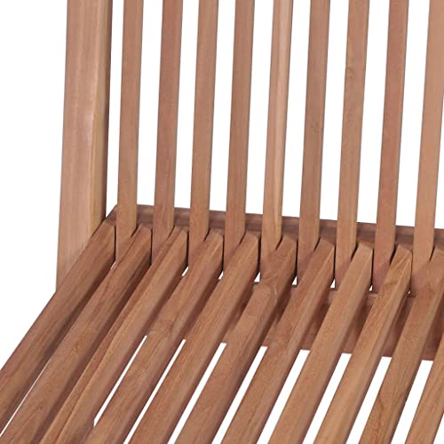 Folding Patio Chairs Set of 4 Solid Teak Wood S602223