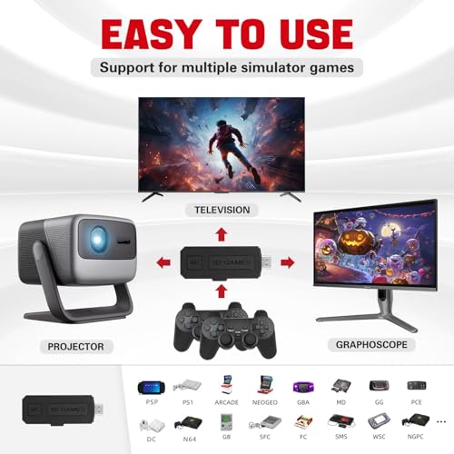 Wireless Retro Gaming Console with 256GB and 42000 Games Z607
