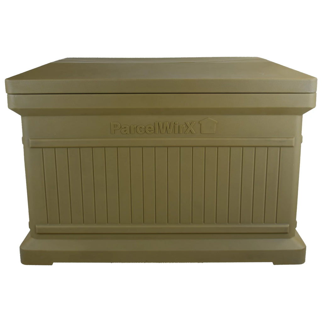 RTS Home Accents ParcelWirx Horizontal Large Package Delivery Box with Lift Off Lid, Oak Color