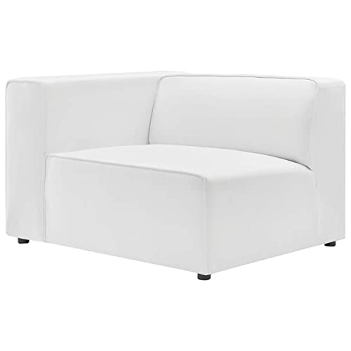Vegan Leather 5-Piece Sectional Sofa, White P63544