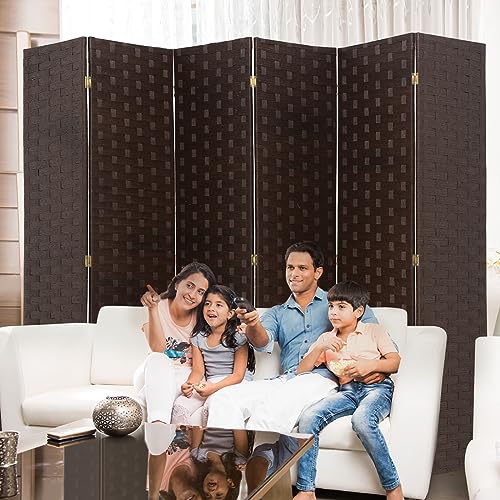 4 Panel Folding Room Divider, 6FT Tall Freestanding Privacy Screen Z26667