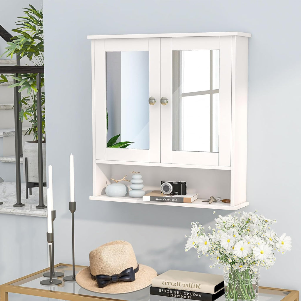 Wall Bathroom Storage Cabinet, White P536
