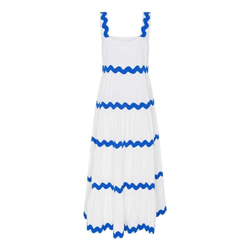 Sleeveless Scoop Neck Tiered Maxi Dress M66476