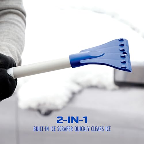 4-in-1 Telescoping Scratch-Free Snow Broom + Ice Scraper with LED Headlights L62799