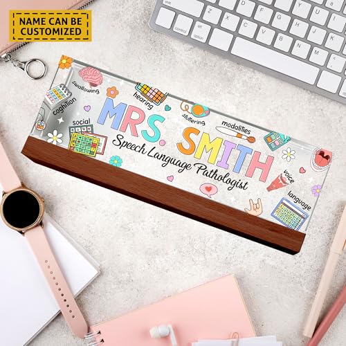 Personalized Librarian Desk Name Plate, Acrylic Block Gift I642516