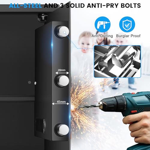 Large Home Safe Fireproof Waterproof with Electronic Keypad and Alarm System D846724