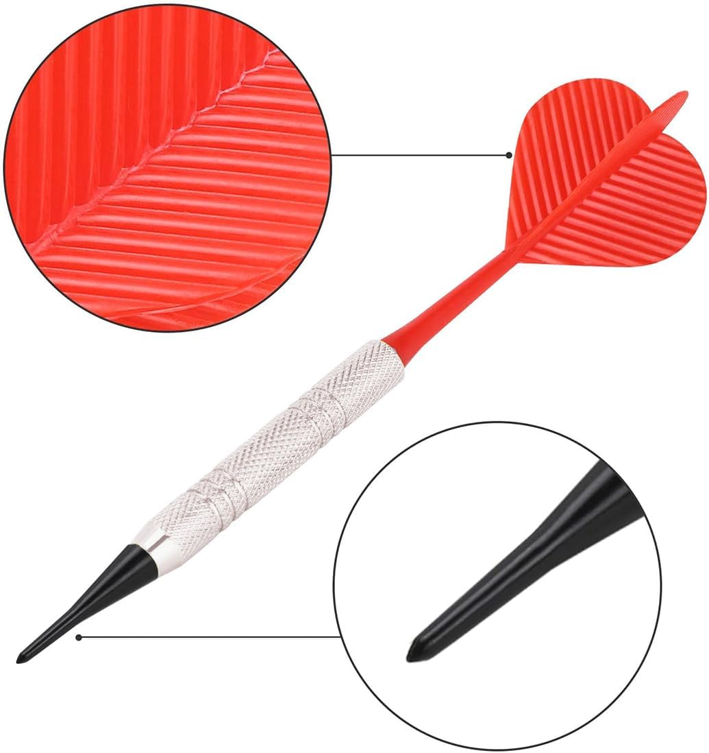 12 Pcs Plastic Soft Tip Darts for Dartboard Y963