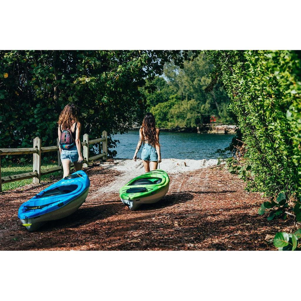 Sit-in Recreational Kayak 10 ft Deep Blue White I57480