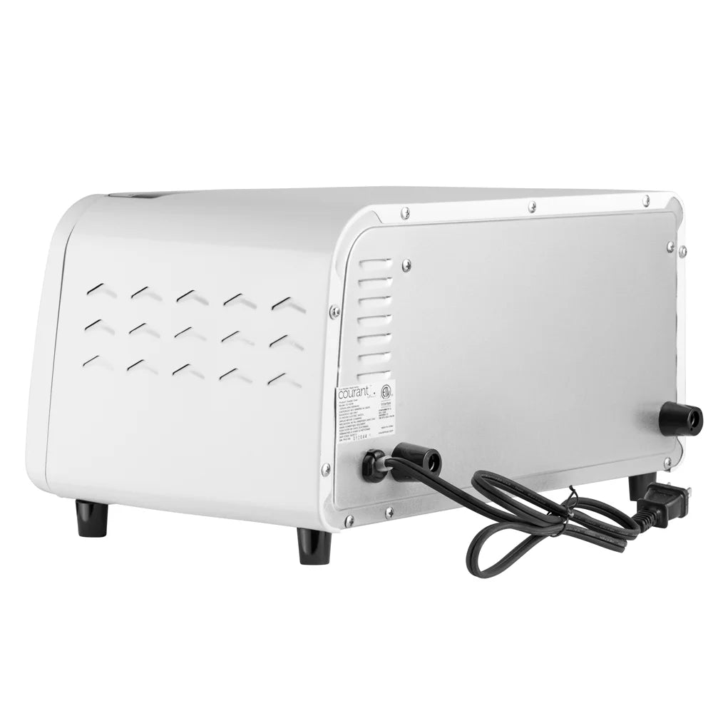 4-Slice Toaster Oven with Toast, Bake, and Broil Settings, White E85050