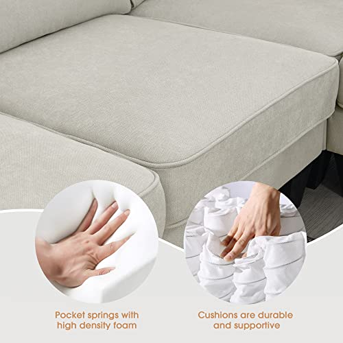Modular U-Shape Sectional Sofa with 3 Pillows N768786