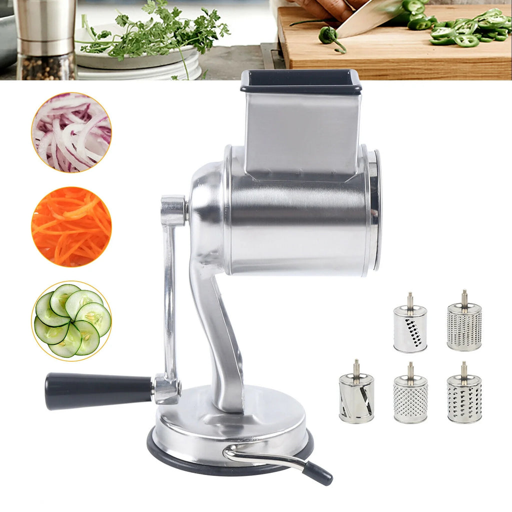 Stainless Steel Rotary Grater with 5 Drums M8846
