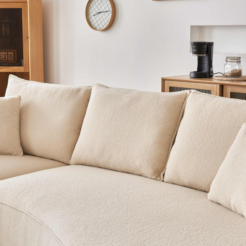 Curved Sofa Modern Boucle Fabric Modular Sectional E3050