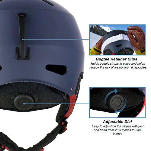Ski Snowboard Helmet with Dial Fit and Ear Pads E430275