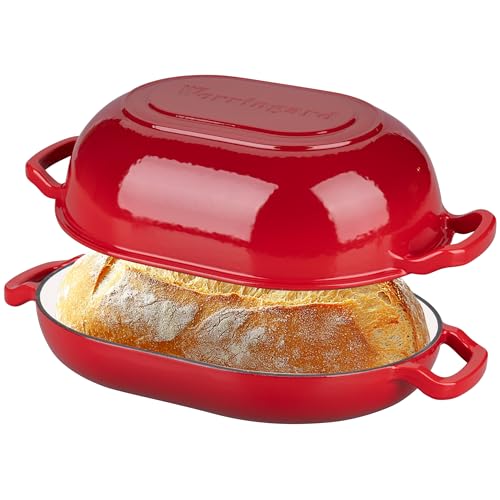 Enameled Cast Iron Dutch Oven with Lid for Bread Baking, 5QT M245