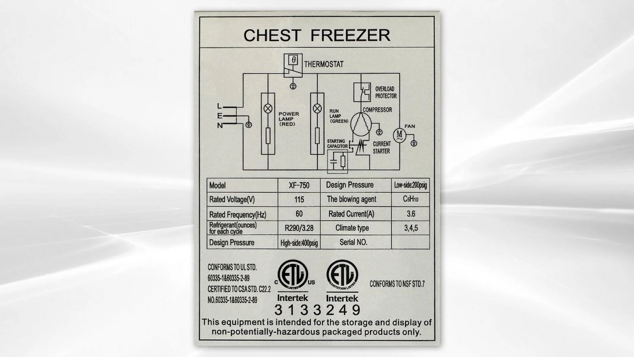 Commercial Chest Freezer 24 Cu.Ft L880