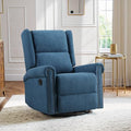 Manual Swivel Rocking Recliner for Adults, 360 Swivel Glider Rocker Chair with Adjustable Backrest & Footrest, Manual Reclining Lounge Sofa Chair for Living Room Bedroom, Home Theater Small Space