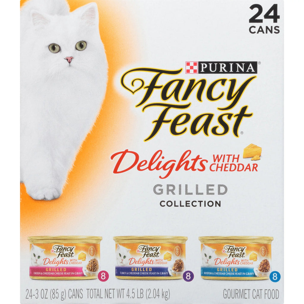 Wet Cat Food Variety Pack with Grilled Chicken, Turkey or Whitefish in Gravy M51272