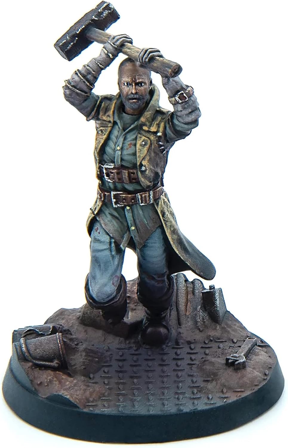 Fallout Wasteland Warfare Raiders The Forged 6 Unpainted Resin Miniatures with Scenic Bases 32MM Scale P915