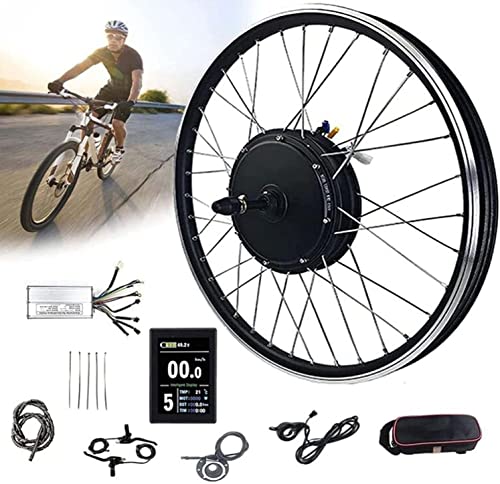 Electric Bike Conversion Kit 16"/20"/24"/26"/27.5"/28"/29"/700C Conversion Kit Rear Wheel,48V 1000W/1500W Brushless Gear Hub Motor, E-Bike Motor Wheel with Display (Color : 1500W, Size : 24in