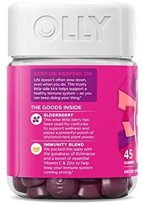 Active Immunity Elderberry Gummies, Berry Flavor, 45 Count A478