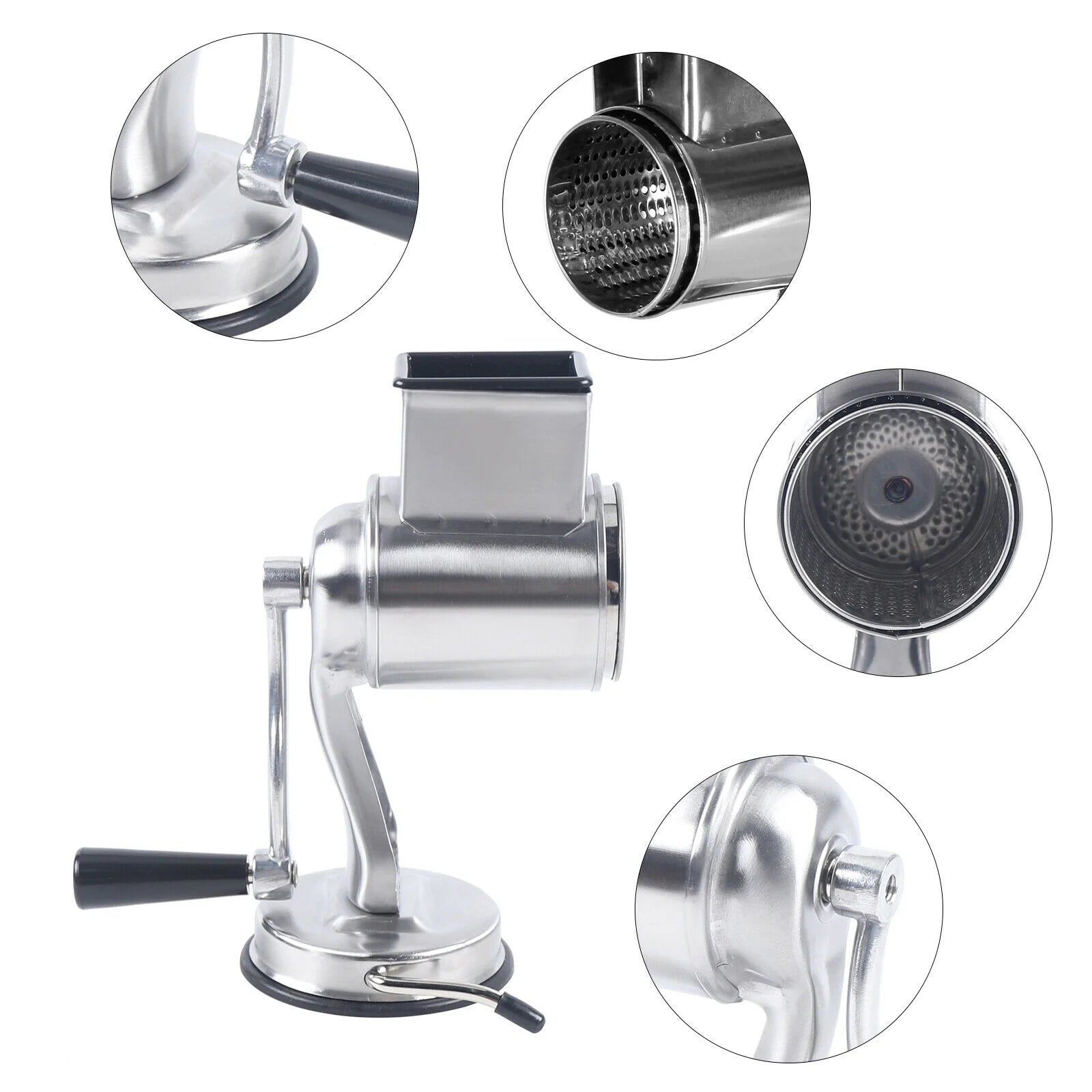 Stainless Steel Rotary Grater with 5 Drums M8846