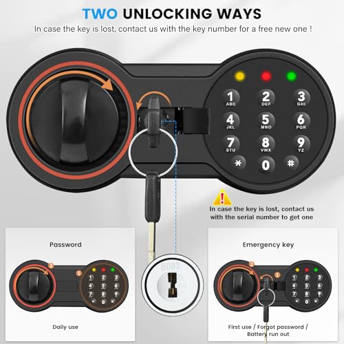 Large Home Safe Fireproof Waterproof with Electronic Keypad and Alarm System D846724