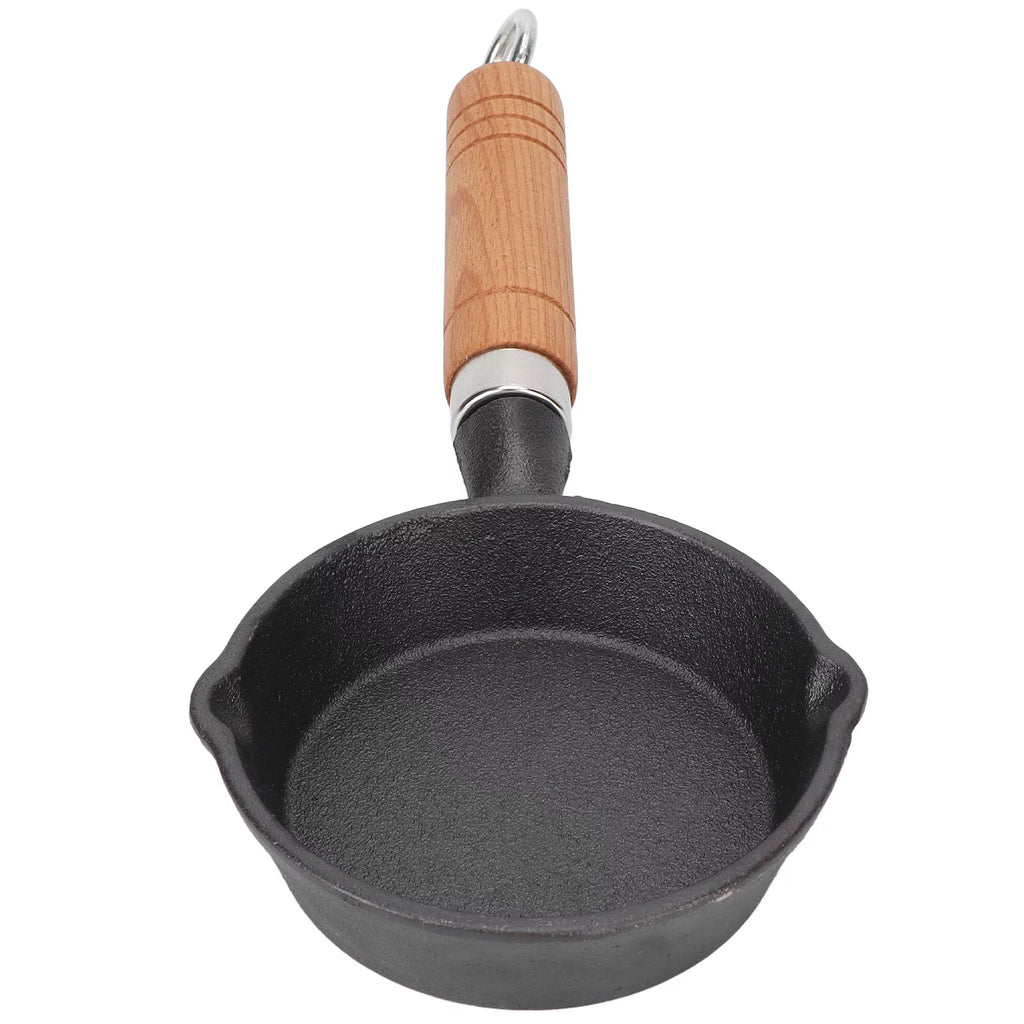 Cast Iron Pan with Wood Handle for Eggs and Pancakes W95623