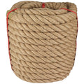 Twisted Manila Rope 1 in x 50 feet Natural Hemp Rope for Docks Railing Nautical Landscaping Crafts Tug of War Marine Tie-Downs Hammock Home Decorating