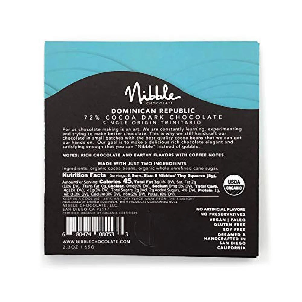 Organic Dark Chocolate 72% Dominican Republic 3 Pack Z28477