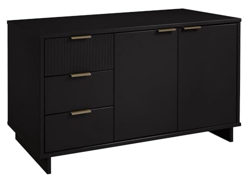 Modern Sideboard Buffet Cabinet with Storage, 3 Drawers and Shelves, Sage Green B5461