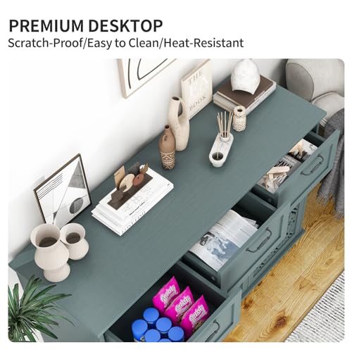 Sideboard Buffet Cabinet with Storage, 2 Door 3 Drawer, Farmhouse Wood Credenza L2054