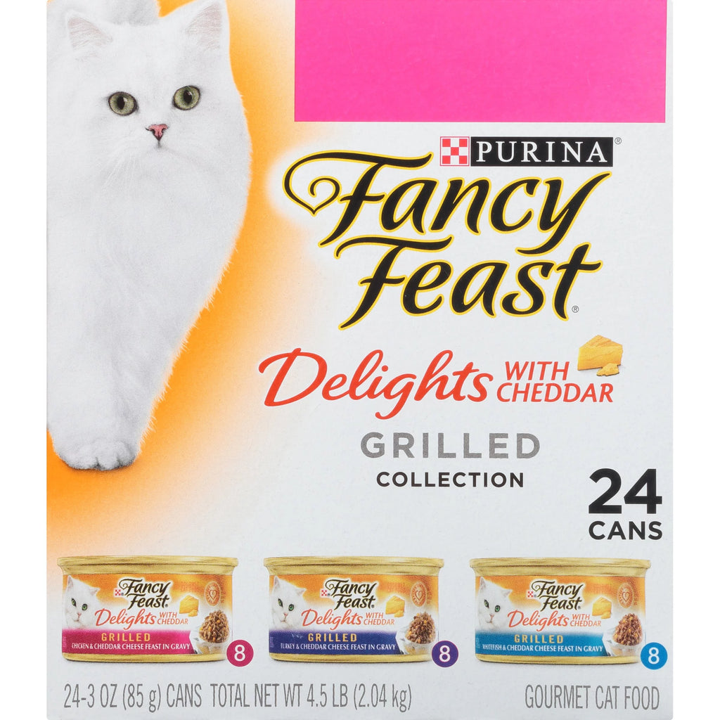 Wet Cat Food Variety Pack with Grilled Chicken, Turkey or Whitefish in Gravy M51272