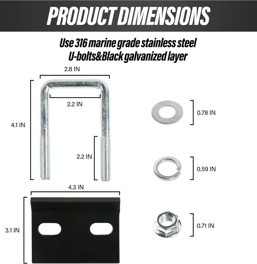 Heavy Duty Anti-Rattle Trailer Hitch Stabilizer for 1.25" and 2" Hitches C706116