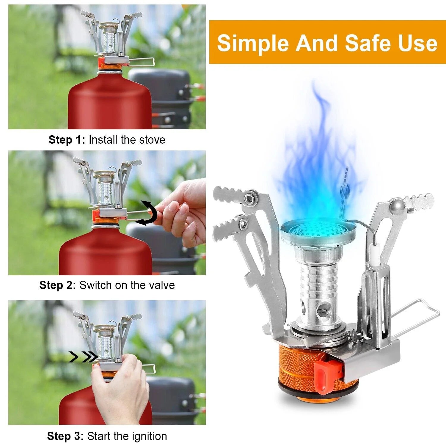 Portable Backpacking Gas Stove Burner I7029