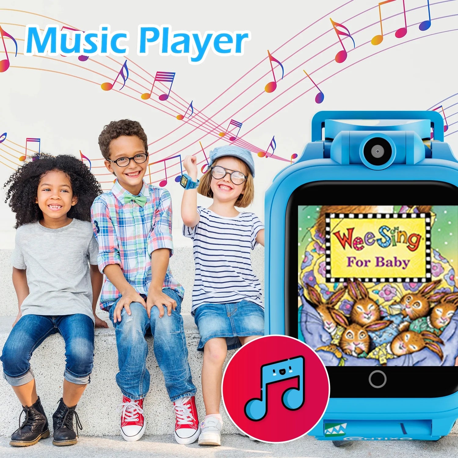10" Android Kids Tablet and Smart Watch Bundle 64GB with Kid-Proof Case and Stylus U347