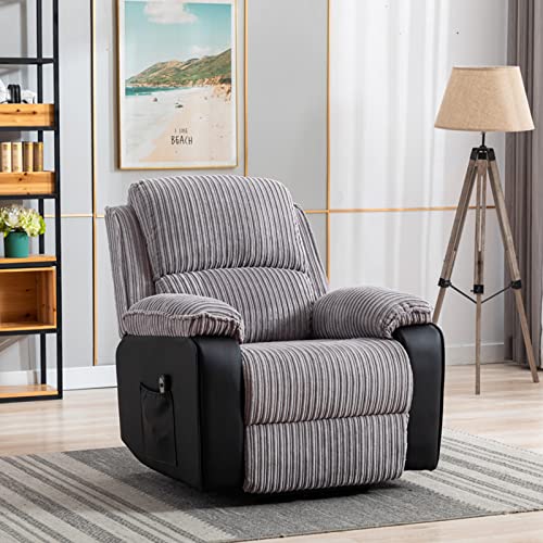Power Recliner Chair - Modern Recliner Chair with Remote Control and Side Pockets, Adjustable Angle Reclining Sofa Chair for Adults, Single Recliner Home Theater Seat for Living Room (Brown)