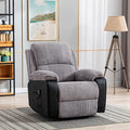 Power Recliner Chair - Modern Recliner Chair with Remote Control and Side Pockets, Adjustable Angle Reclining Sofa Chair for Adults, Single Recliner Home Theater Seat for Living Room (Brown)